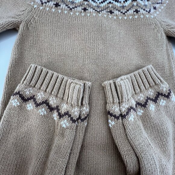 Baby Gap Newborn Outfit Gingerbread Holiday Sweater One Piece Winter Earth Tones - Picture 7 of 12